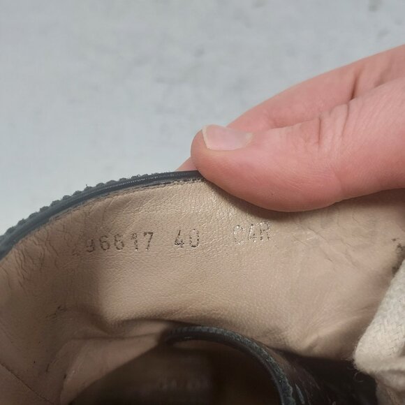 Gucci Queercore Black Bee Lace Up Buckle Strap Boot - Picture 3 of 11